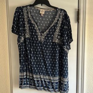 Cotton blouse, flutter sleeve